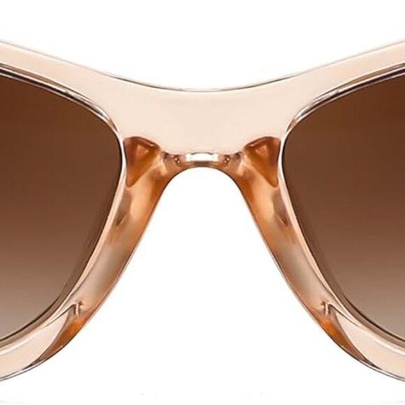 Trendy Polarized Y2K Sunglasses Wrap Around Butterfly Design Fashion Sunnies UV4 - Picture 4 of 8